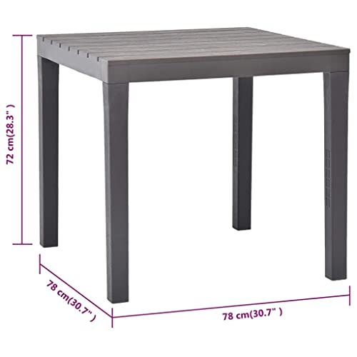 Table de jardin 78 x 78 x 72 cm avec bancs robustes et étanches pour un usage extérieur - 8