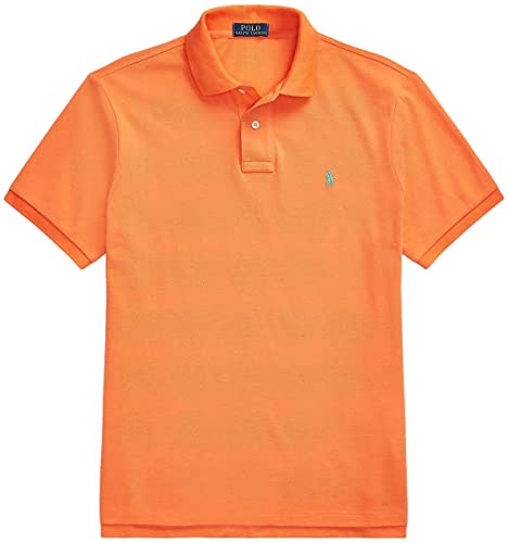 Image of Polo Ralph Lauren Men Custom Fit Mesh Pony Logo Shirt (XL, MayOranage)