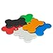 Aluminium Blank Bone Shape Dog ID Tags Pet ID Tags Number Tag with Key Ring 30pcs (Mixed Color)