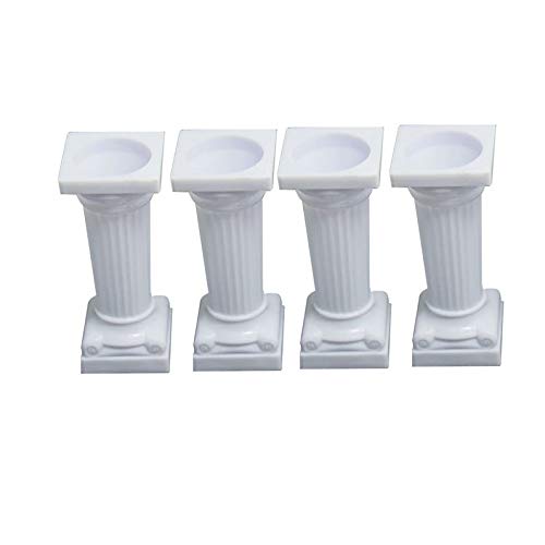 ukYukiko 4pcs 7.5cm Multi-Layered Cake Roman Column Support Stand Decor Pillars DIY