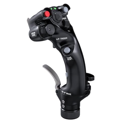 VIRPIL Controls FLNKR Joystick para Simulador de Vuelo (Joystick Premium de Metal Integral para Simulaciones de Vuelo, Réplica de un Jet de Combate Moderno)