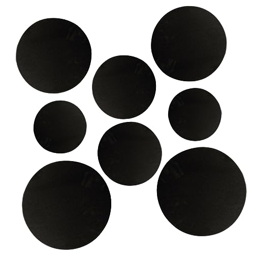 Yardwe 8Pcs Drum Mute Pads Low Volume Drum Practice Mute Mat for Quiet Practice Sessions Noise Reducing Sound Control