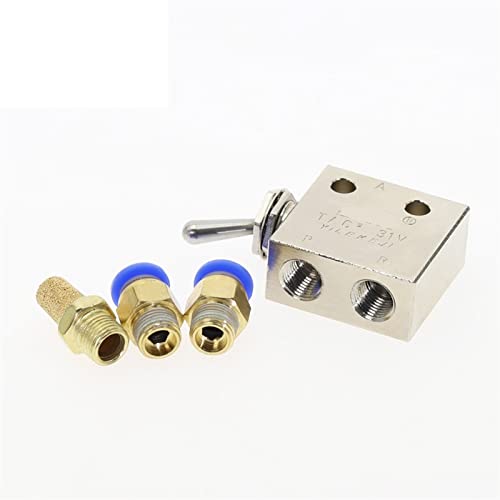 Válvula mecánica rectangular TAC2-31V con rosca de 1/8 PT para control de aire manual 6