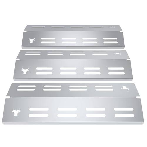 tuning-art GA39 Gasgrill Brennerabdeckung Edelstahl kompatibel mit Enders Brooklyn 3 | Brooklyn Next 3 Gasgrills | Brennerschutz | Passgenau, Farbe:3er Set Chrom Bulle