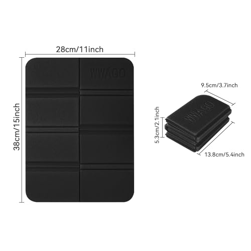 Klways 2 Set Sitzkissen Outdoor Faltbar, Isolierte Thermo Sitzunterlage Outdoor, Ausrüstung für Reisen (Mit Aufbewahrungstasche)
