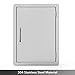 Stanbroil Stainless Steel Single Vertical Access Door, 17 1/4-Inch by 24 1/4-Inch