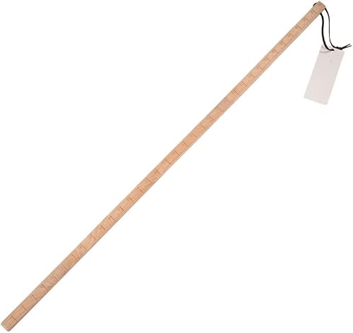 36-1/8" Fuel Tank Measuring Stick w/Leather Strap - Pine Wood Square Fuel Level Indicator Stick - Grade Rods