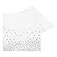 20 Servietten Weiß mit Silber Goldfolie Papierservietten 33 x 33 cm Partyservietten