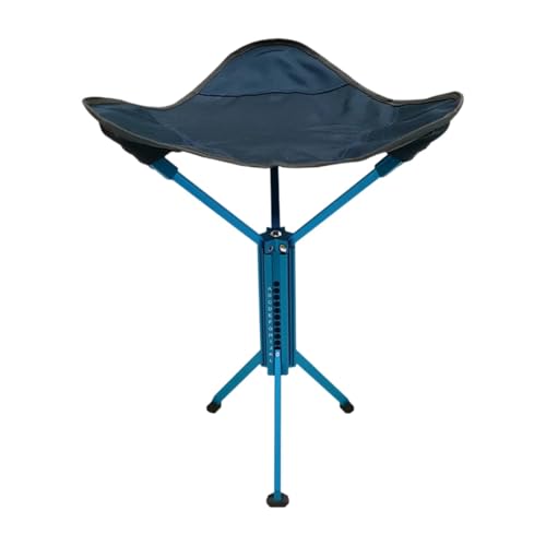 Aymzbd Camping Stool Portable Folding Stool Footrest Compact Foldable Small Chair Slacker Chair for Travel Concerts Walking Hiking, Blue Dark Blue
