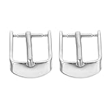 JOYOFREELY Hebilla de de Reloj Diseño Simple y Acabado Lujoso de Acero Inoxidable 2 Piezas para Reemplazo Fácil y Uso Profesional