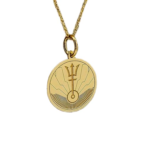Collier trident de Poséidon gravé en argent, un cadeau idéal et symbolique