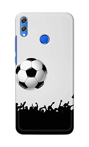 Image of Printed Hard Back Cover Case for Honor 8C Back Cover (Football Icon) -1302