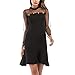 Produktbild CryLee Damen V-Ausschnitt Kurz Brautjungfer Kleid Cocktail Party Floral Kleid Damen Charmant Knielang mit Spitzen Rockabilly Cocktail Abendkleider