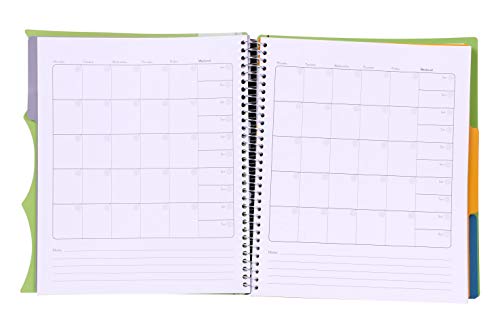 Carnet à spirales 3 sujets Mintra Office vert 21,6x28 cm