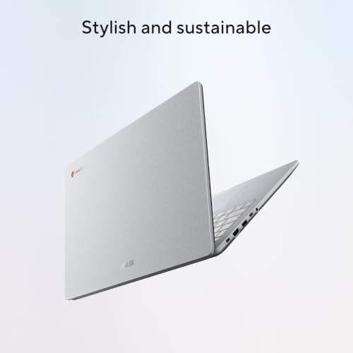 Image of ASUS Chromebook CM15 Laptop, 15.6 inch FHD Display, MediaTek Kompanio 540, 128GB Storage, 8GB RAM, ChromeOS, Pure Grey, CM1505CM4A-AS88
