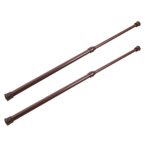 GARVALON Barra de Cortina de Tensión Ajustable sin Taladro de Metal, 2 Piezas, Diseño Minimalista Japonés, Adecuado para Ventanas y Ducha, Diámetro 1.3 Cm, Longitud 30-50 Cm