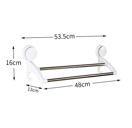 Porte-serviettes double en acier inoxydable durable pour une salle de bain moderne