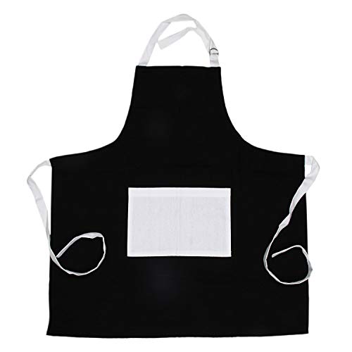Aheli Delantal de Cocina de algodón Puro con Bolsillos Ajustables para Cocinero de Cocina para Mujeres y Hombres
