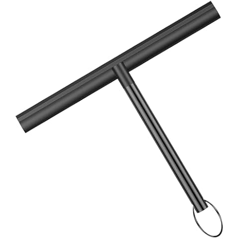 Squeegee for Shower Glass Door Black Shower Squeegee 10 Inch Shower Wiper for Tile Shower Walls Silicone Glass Wiper Shower Scraper Squeegee for Window, Mirror, Bathroom, Car Windshield Cover