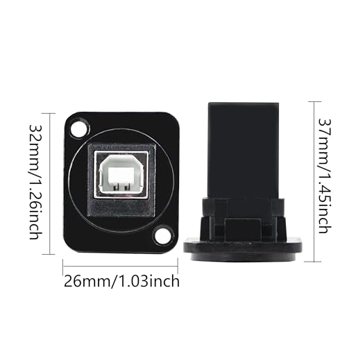 Adaptador USB 2.0 B a USB A Panel Montaje D miniatura 7