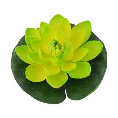 LckCryspho アソートカラー 人工睡蓮 フローティングフォーム 花 15cm ? 水槽や池の装飾に 風合いあるデザイン 屋内外対応