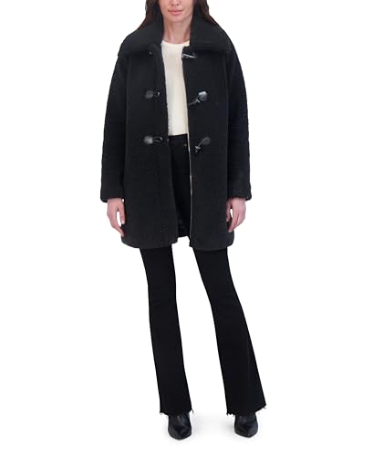 Laundry by Shelli Segal Women's Faux Sherpa Toggle Jacket– Coat