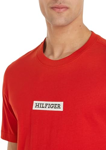Tommy Hilfiger Herren T-Shirt Kurzarm Rundhalsausschnitt, Rot (Primary Red), XL – Ansicht 3