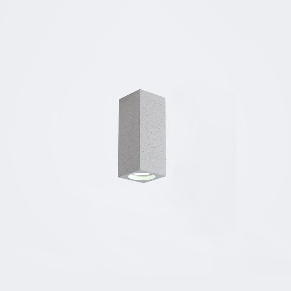 BHGFYXBS Modern Minimalist Spotlights,Industrial Cement Ceiling Spotlight,Gu10 Indoor Square Ceiling Light Fixture For Kitchens Island Museums Offices Anti-Glare Ceiling Lamps Thr,White
