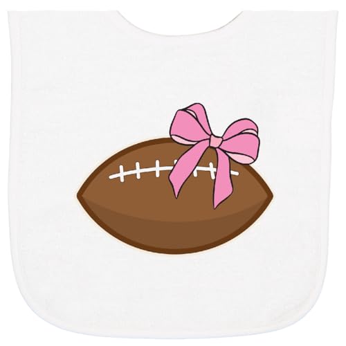 inktastic Football Cute Coquette Bow Baby Terry Cloth Bib