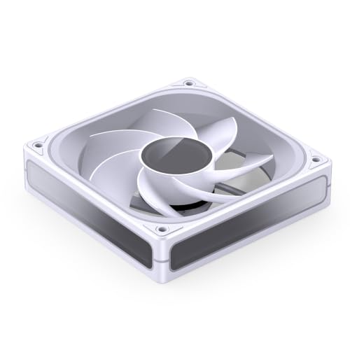 Image of JONSBO ZB-120WR (Reverse) PC Case Fan, Reverse Blade Silent Computer Fan with Axis & 4-Sides Infinity Mirror Fans 1800RPM, PWM Integrated M&F Head,3Pin ARGB, 28MM Thick,White