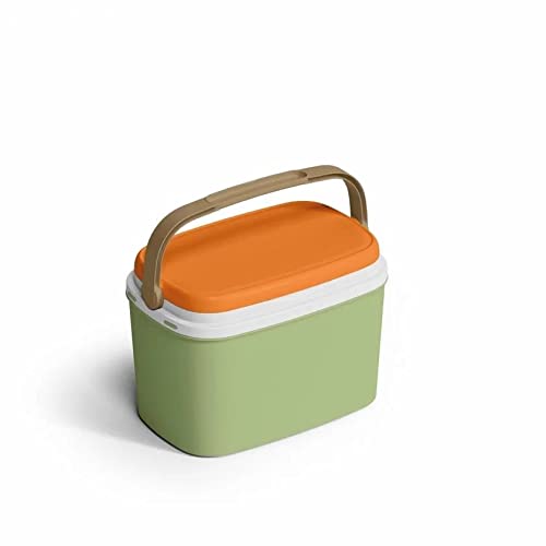FRIGO PORTATILE PASSIVO BAULETTO TERMICO IN PLASTICA ANTIGRAFFIO ITALY VERDE SALVIA OUTDOOR SPIAGGIA CAMPEGGIO PESCA