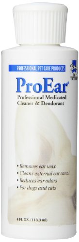 Top Performance ProEar Professional Medicated Pet Ear Cleaner â€“ Loosen Wax and Remove Ear Odors in Dogs and Cats, 4 Oz.