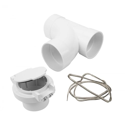 OVO KIT-INSV-01 Utility Valve Kit Includes for Central Vacuum, White