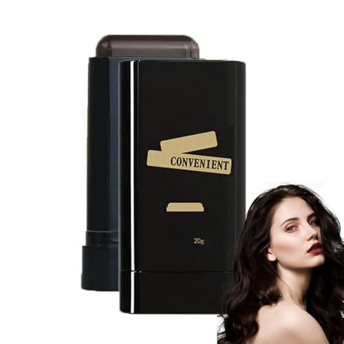 Tinte de pelo en barra resistente al agua y al sudor, tinte de pelo negro, tinte de pelo en barra a prueba de agua, para una aplicación fácil y un aspecto natural (Negro-marrón)