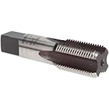 Hertel Straight Flute Tap, 1-1/16-12 UNS, 4 Flute, Bottoming Chamfer, High-Speed Steel, Bright/Uncoated Finish, 1-1/2