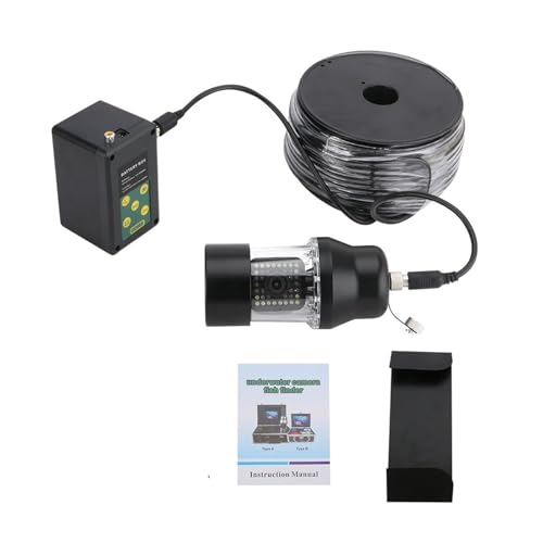 wykrywacz ryb, 9-calowy rejestrator DVR 20/50/100 m podwodna kamera wideo do wędkowania, echosonda, IP68, wodoodporna, 38 diod LED, obrotowa 360 stopni(50m)