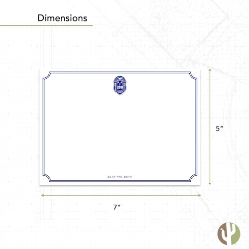 Image of Desert Cactus Zeta Phi Beta 10 Pack Notecards ZPB ZPhiB Divine 9 Stationery Cardstock Includes Envelopes Memo Party Thank You (Notecard Design A)