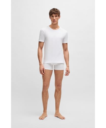 BOSS Herren Classic T-Shirts Kurzarm Shirts Pure Cotton Crew-Neck 6er Pack, Farbe:Weiß, Artikel:-100 White, Größe:XL – Ansicht 3