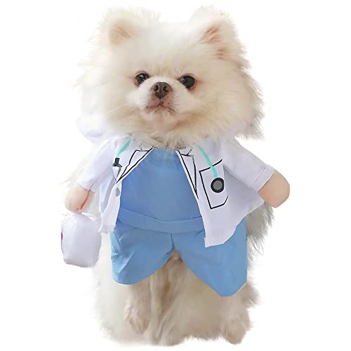 Disfraz Médico para Perro Halloween DELIFUR M