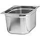 APS 81204 GN-Behälter 1/2, Gastronormbehälter Edelstahl/Abmessungen 26,5 x 32,5 cm/Höhe 10 cm/Volumen 6 Liter Edelstahlfarben