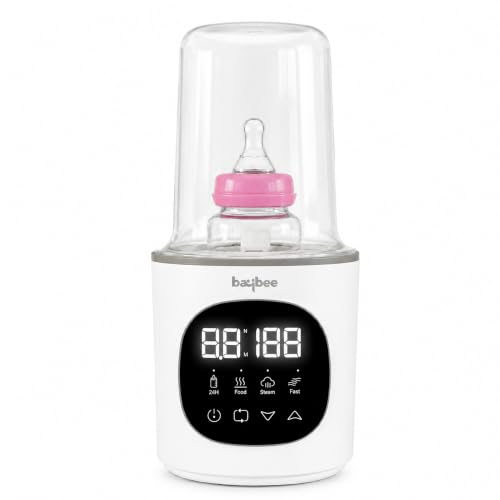 Image of Baybee Baby Bottle Warmer Cum Sterilizer | Baby Feeding Bottle Sterilizer for Baby with Fast Warming & 24H Keep Warm | Portable Bottle Warmer for Milk with Auto Shut-Off & Smart Touch Display