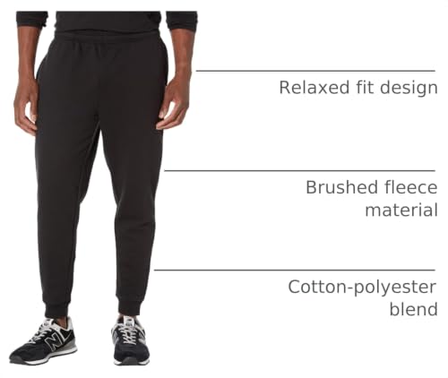 Image of Amazon Essentials Men's Relaxed Fit Fleece Joggers Sweatpants with Drawstring Waist, Tapered Leg, Ribbed Cuffs, Brushed Interior