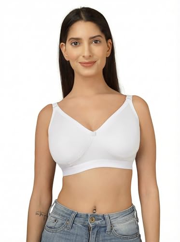 Image of Clothonics Womens Non-Padded Non-Wired Seamless Double Layered T-Shirt Bra
