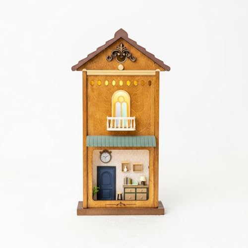 Diorama de casa en miniatura con luz para solucionar el miedo a la oscuridad infantil