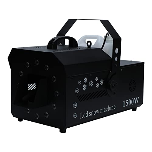 Snowflake Machine, 1500W 3-in-1 Snowflake Making Machine with LED Lights and Remote Control for Stage, Party, Wedding, Birthday, Banquet