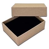 TheDisplayGuys - 24-Pack Cardboard Kraft Paper Jewelry Gift Boxes w. Velvet Padding - Earrings -...
