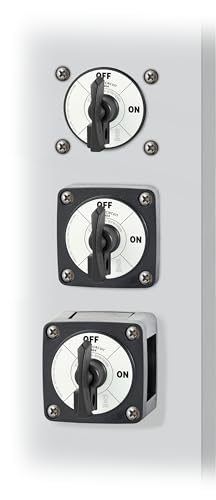 Image of Blue Sea Systems On /Off Battery Isolator Switch With Locking Key, Black, 6004200 m‑Series