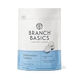 Branch Basics Dishwasher Tablets – 60 Ct | Plastic-Free, Fragrance-Free, Human-Safe | Delivers a Powerful Clean Without Harsh Chemicals