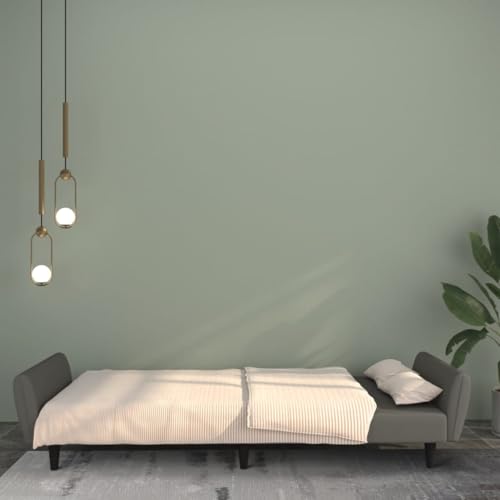 Sofá cama de terciopelo gris oscuro de 2 plazas con respaldo ajustable de 220 cm 4
