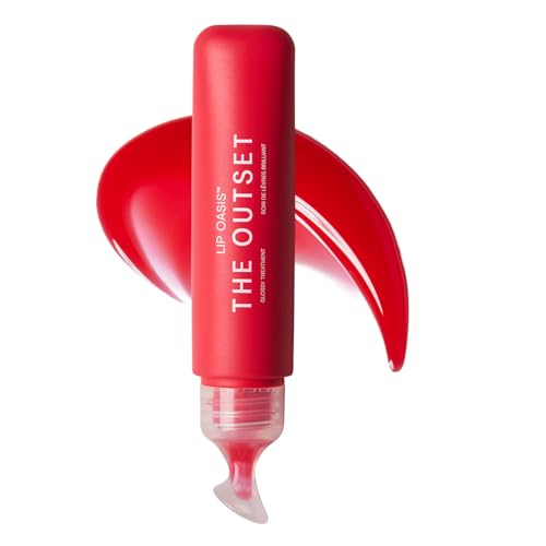 Image of The Outset Lip Oasis Hydrating Lip Balm, Glossy Moisturizing Lip Treatment for Dry, Sensitive Lips, Clean, Vegan & Gluten-Free, Sheer Tint Sun Kiss, 0.3 oz
